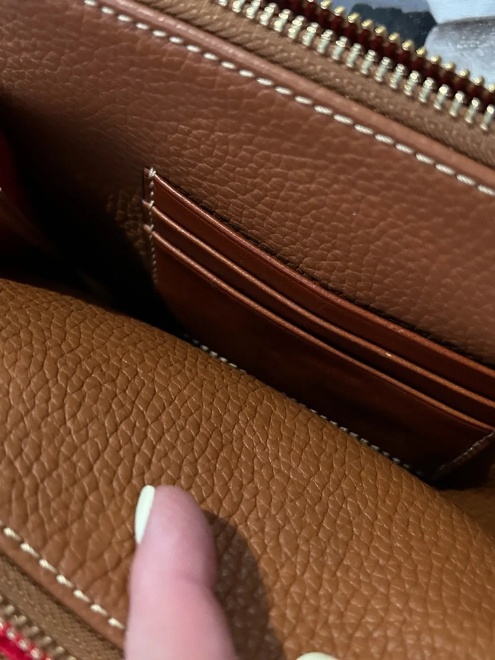 Dooney & Bourke Chestnut Pebble Leather Crossbody - Picture 6 of 9